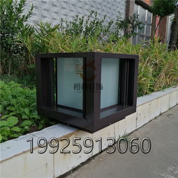 特色简约柱头灯日式落地灯烤漆花园别墅草坪灯仿古做旧柱子矮柱灯